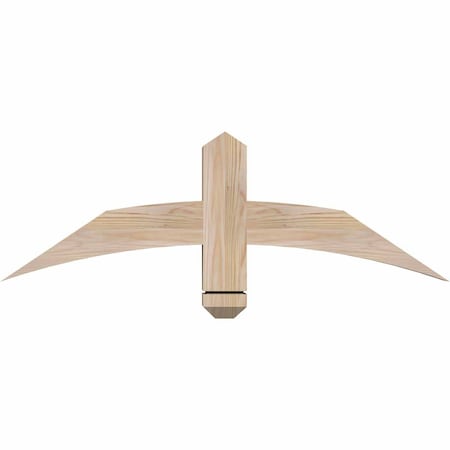 Ekena Millwork Bellingham Smooth Timber Gable Bracket, Douglas Fir, 36"W x 12"H x 3 1/2"D x 3 1/2"F, 8/12 Pitch GBW036X12X0404BEL00SDF